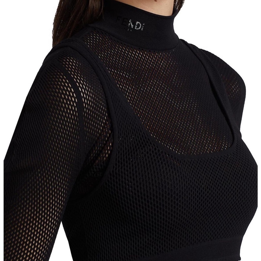 FENDI Mock Neck Turtleneck Bodysuit 🖤 - Picture 7 of 13